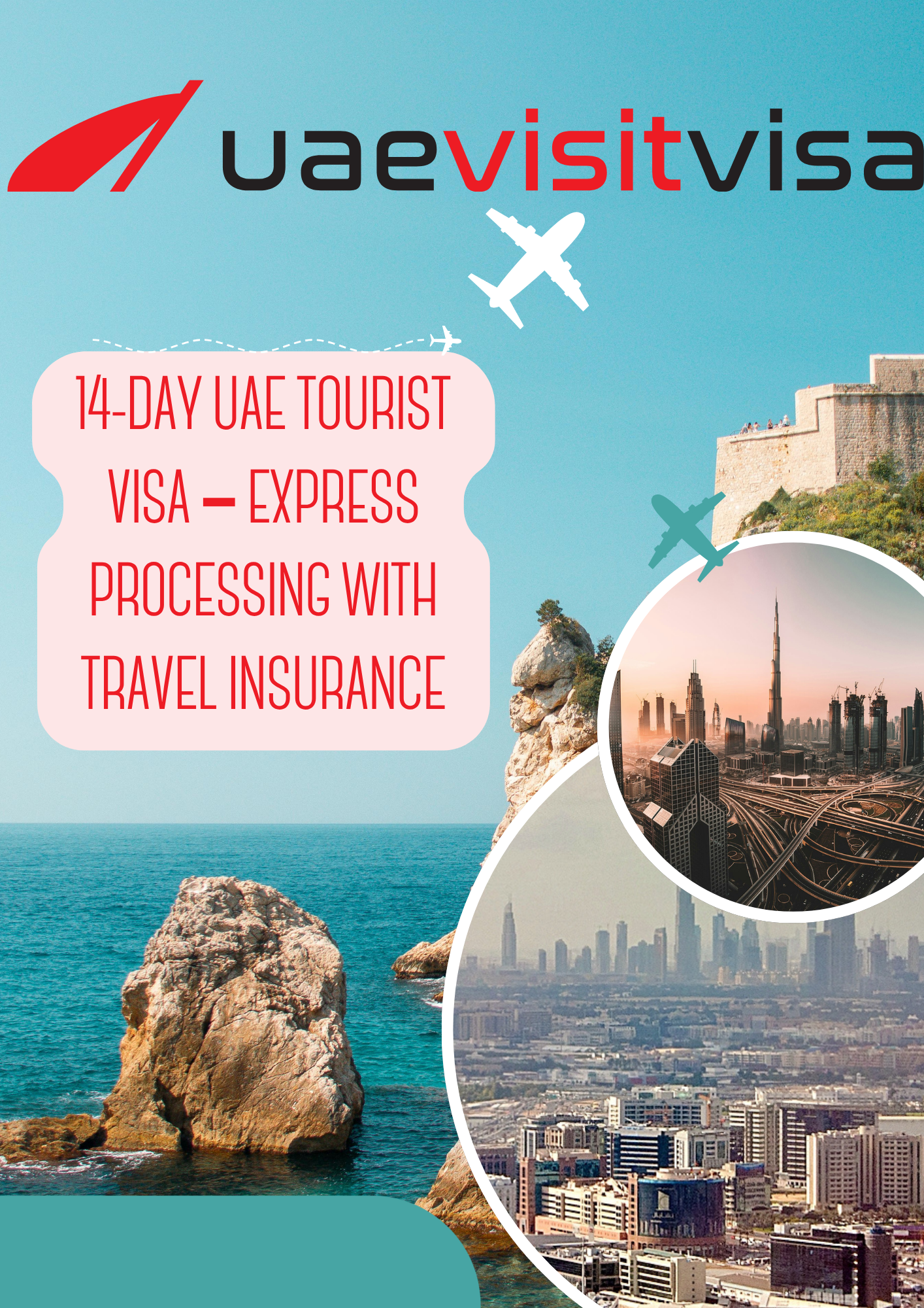 14-Day UAE Tourist Visa – Express Processing with Travel Insurance